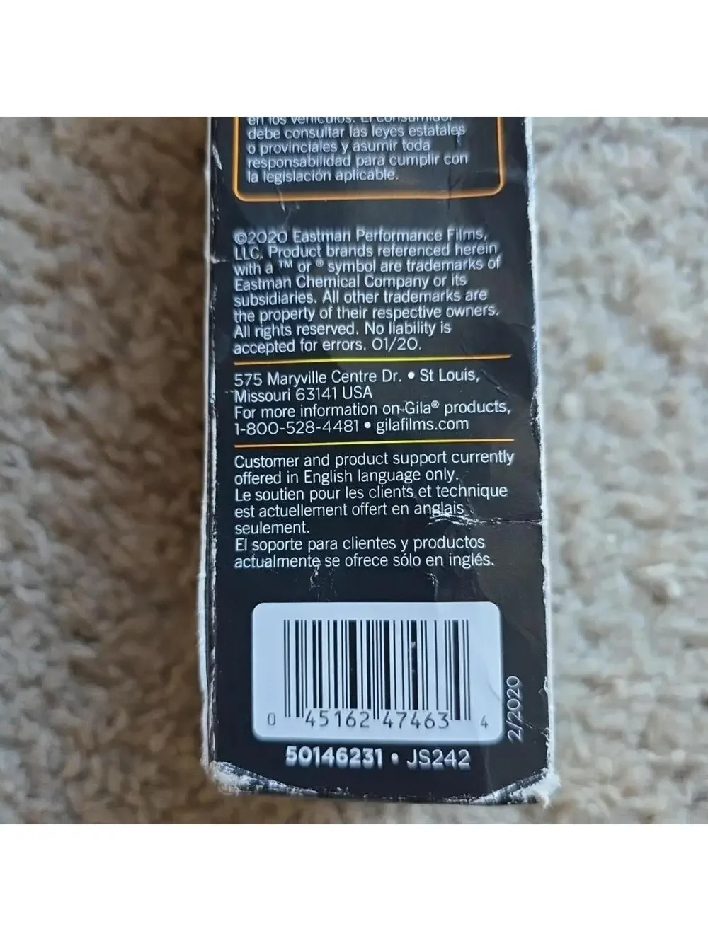 Gila Static Cling 5% Window Tint Dyed Vinyl 50146231 Open Box